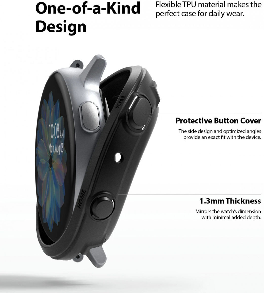 Ringke Air Sports Samsung Galaxy Watch Active 2 44MM Case Zwart afbeelding 4