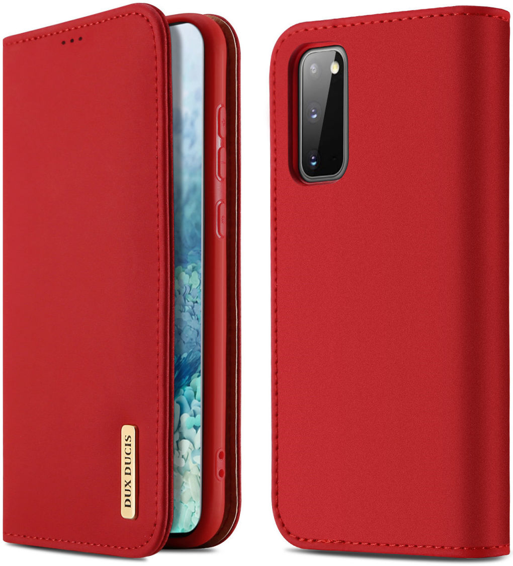 Dux Ducis Wish Series Samsung Galaxy S20 Plus Leren Hoesje Rood afbeelding 1