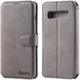 AZNS Samsung Galaxy S10 5G Portemonnee Hoesje Kunstleer Grijs afbeelding 3