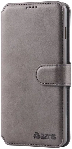 AZNS Samsung Galaxy S10 5G Portemonnee Hoesje Kunstleer Grijs afbeelding 1