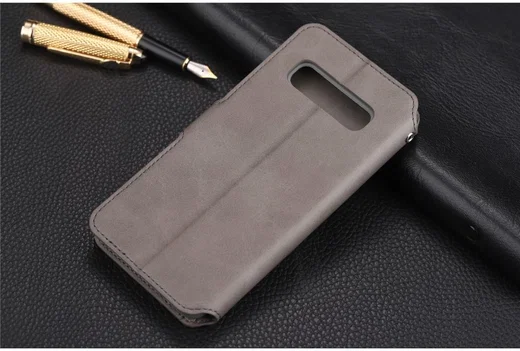 AZNS Samsung Galaxy S10 5G Portemonnee Hoesje Kunstleer Grijs afbeelding 7