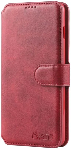 AZNS Samsung Galaxy S10 5G Portemonnee Hoesje Kunstleer Rood afbeelding 1
