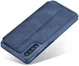 Samsung Galaxy A70 Hoesje Retro Bookcase met Kaarthouder Blauw afbeelding 4