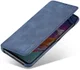 Samsung Galaxy A70 Hoesje Retro Bookcase met Kaarthouder Blauw afbeelding 1