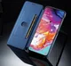 Samsung Galaxy A70 Hoesje Retro Bookcase met Kaarthouder Blauw afbeelding 9