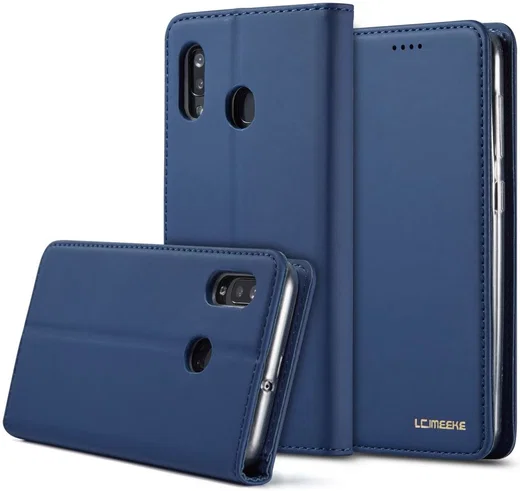 Samsung Galaxy A40 Hoesje Wallet Bookcase Kunstleer Blauw afbeelding 13