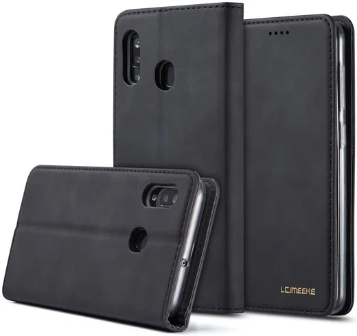 Samsung Galaxy A40 Hoesje Wallet Bookcase Kunstleer Zwart afbeelding 12