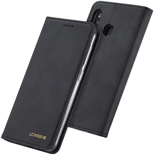 Samsung Galaxy A40 Hoesje Wallet Bookcase Kunstleer Zwart afbeelding 5