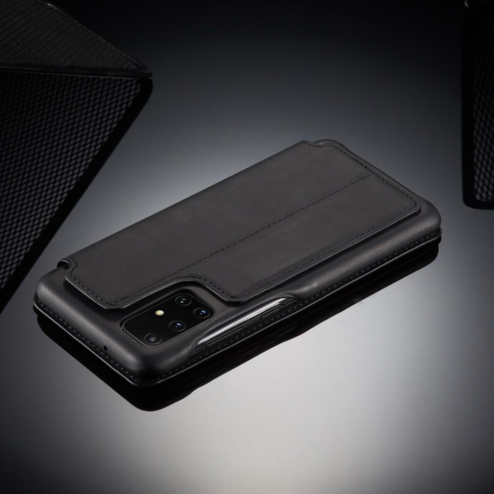 Samsung Galaxy A51 Hoesje Vintage Bookcase met Kaarthouder Zwart afbeelding 11