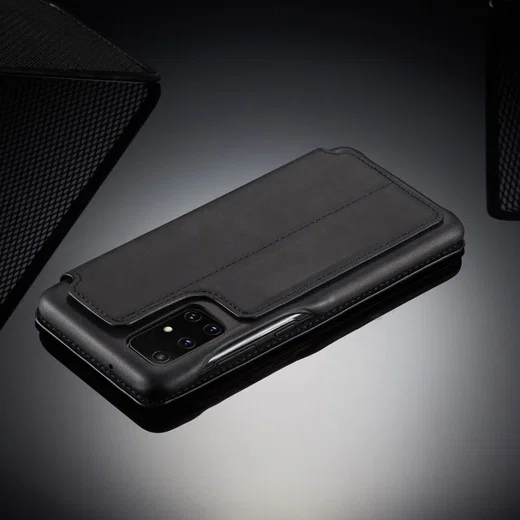 Samsung Galaxy A51 Hoesje Vintage Bookcase met Kaarthouder Zwart afbeelding 11