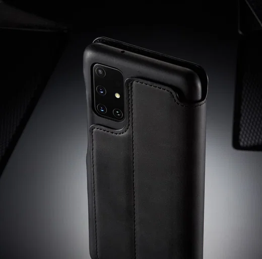 Samsung Galaxy A51 Hoesje Vintage Bookcase met Kaarthouder Zwart afbeelding 13