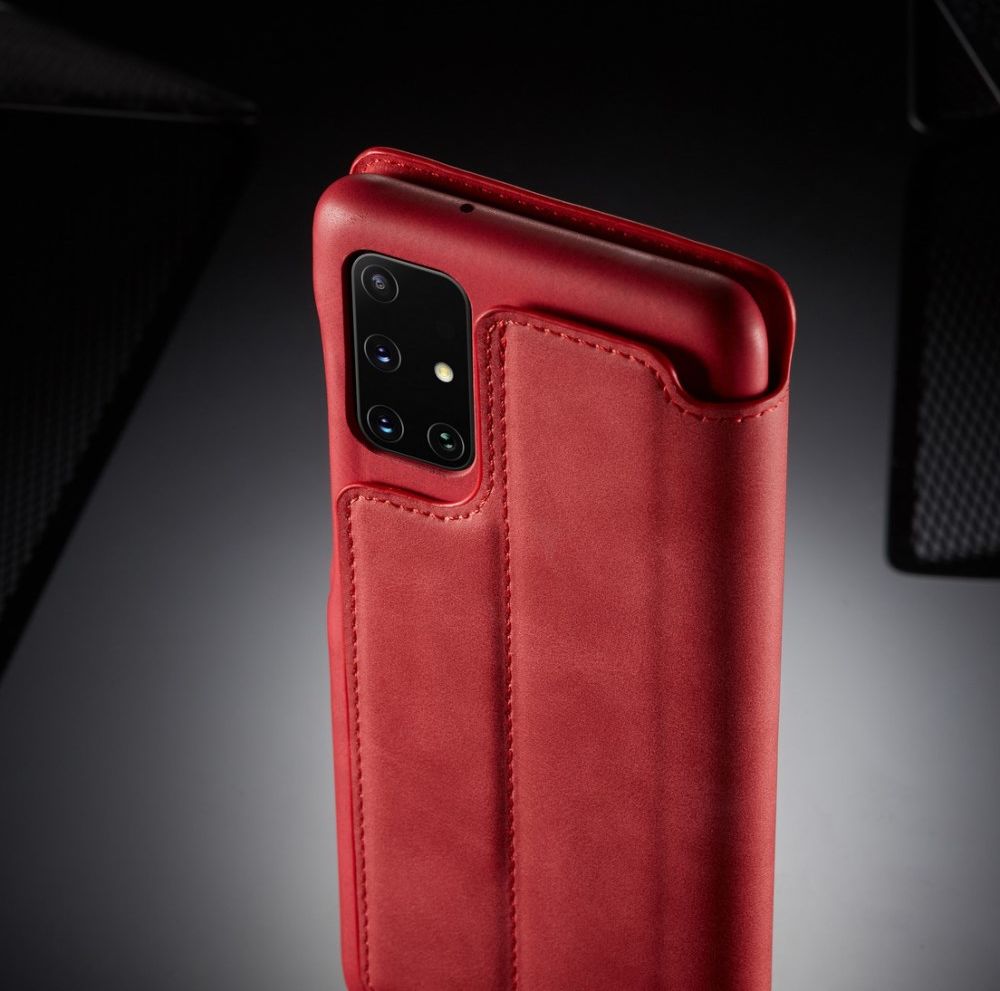 Samsung Galaxy A51 Hoesje Vintage Bookcase met Kaarthouder Rood afbeelding 13