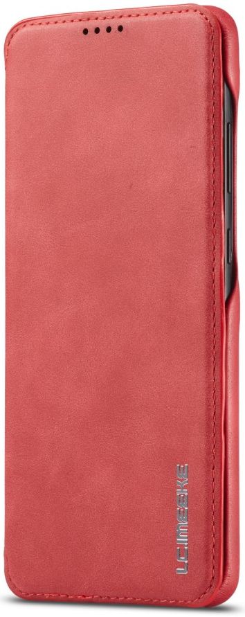 Samsung Galaxy A51 Hoesje Vintage Bookcase met Kaarthouder Rood afbeelding 4