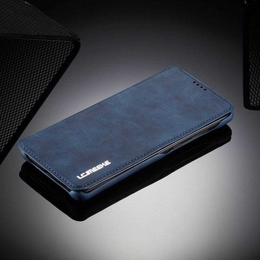 Samsung Galaxy A51 Hoesje Vintage Bookcase met Kaarthouder Blauw afbeelding 10