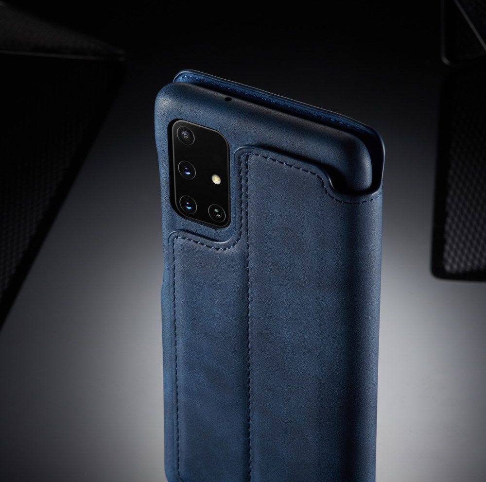 Samsung Galaxy A51 Hoesje Vintage Bookcase met Kaarthouder Blauw afbeelding 13