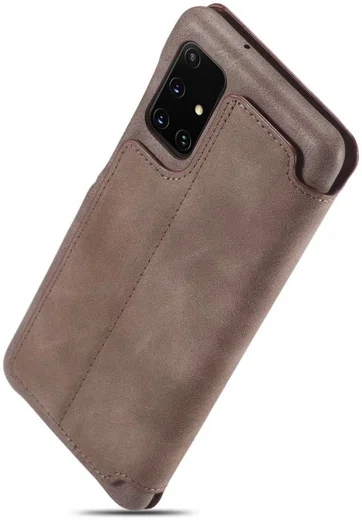 Samsung Galaxy A51 Hoesje Vintage Bookcase met Kaarthouder Coffee afbeelding 8