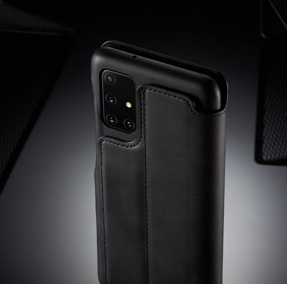 Samsung Galaxy A71 Hoesje Vintage Bookcase met Kaarthouder Zwart afbeelding 13