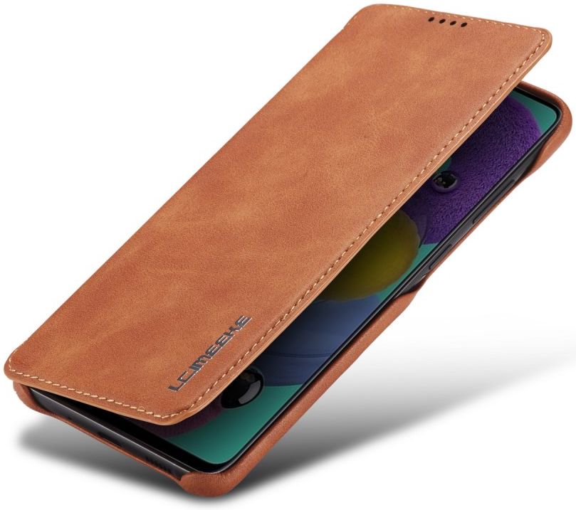 Samsung Galaxy A71 Hoesje Vintage Bookcase met Kaarthouder Bruin afbeelding 1