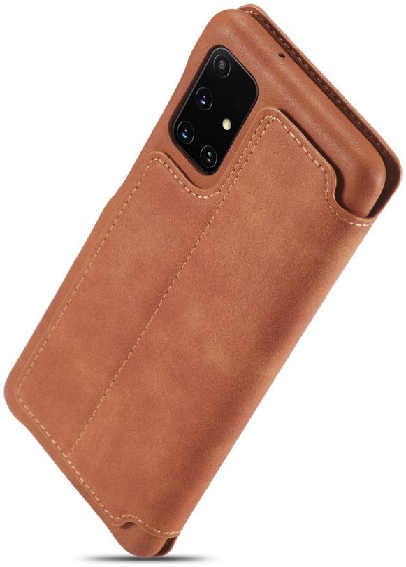 Samsung Galaxy A71 Hoesje Vintage Bookcase met Kaarthouder Bruin afbeelding 8