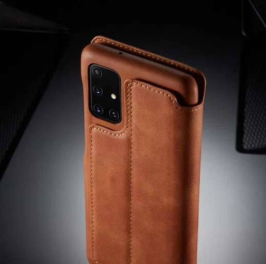 Samsung Galaxy A71 Hoesje Vintage Bookcase met Kaarthouder Bruin afbeelding 17