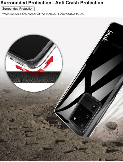 IMAK Crystal II Pro Samsung S20 Ultra Hoesje met Screenprotector afbeelding 12