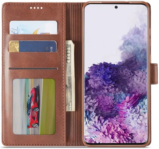 Samsung Galaxy S20 Retro Book Case Portemonnee Hoesje Bruin afbeelding 15