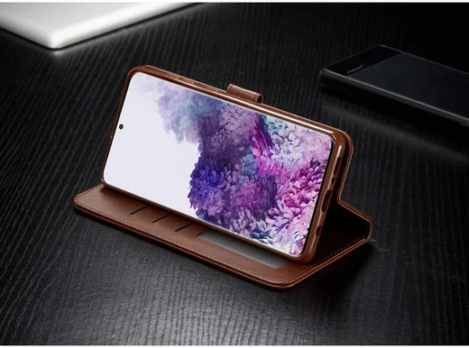 Samsung Galaxy S20 Retro Book Case Portemonnee Hoesje Bruin afbeelding 9