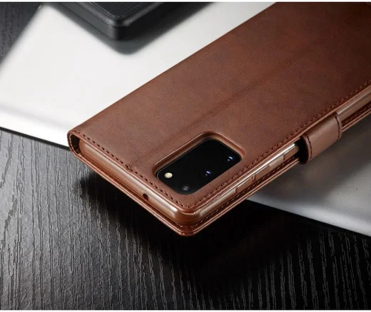 Samsung Galaxy S20 Retro Book Case Portemonnee Hoesje Bruin afbeelding 12