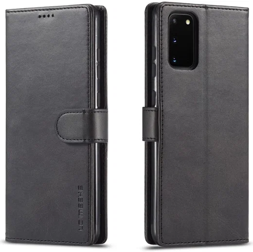 Samsung Galaxy S20 Retro Book Case Portemonnee Hoesje Zwart afbeelding 2