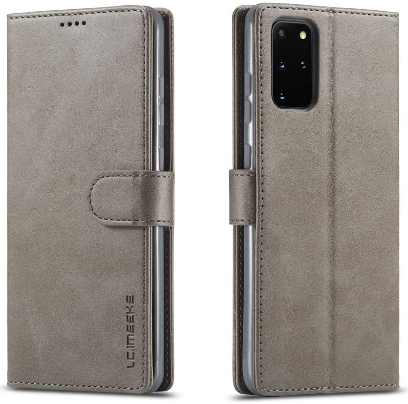 Samsung Galaxy S20 Plus Retro Book Case Portemonnee Hoesje Grijs afbeelding 4