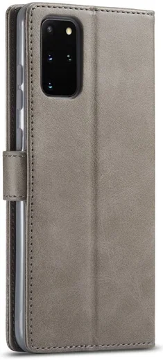 Samsung Galaxy S20 Plus Retro Book Case Portemonnee Hoesje Grijs afbeelding 2