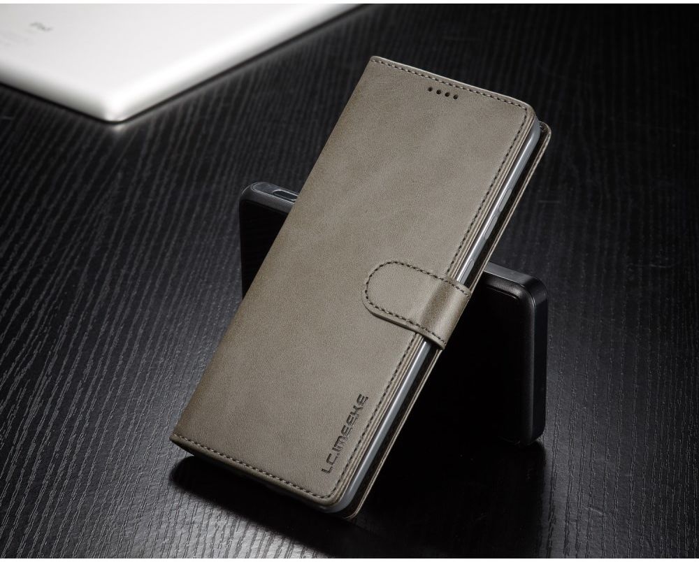 Samsung Galaxy S20 Plus Retro Book Case Portemonnee Hoesje Grijs afbeelding 5