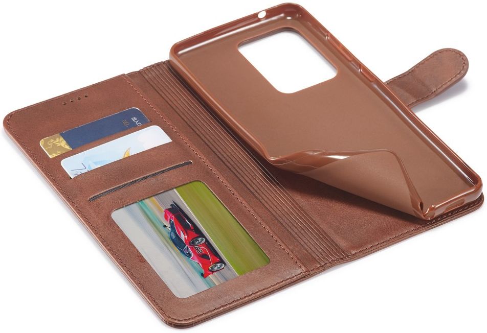 Samsung Galaxy S20 Ultra Retro Book Case Portemonnee Hoesje Coffee afbeelding 16