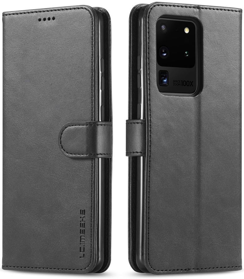 Samsung Galaxy S20 Ultra Retro Book Case Portemonnee Hoesje Zwart afbeelding 4
