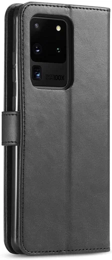Samsung Galaxy S20 Ultra Retro Book Case Portemonnee Hoesje Zwart afbeelding 2
