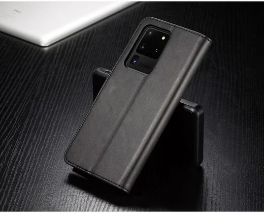 Samsung Galaxy S20 Ultra Retro Book Case Portemonnee Hoesje Zwart afbeelding 6