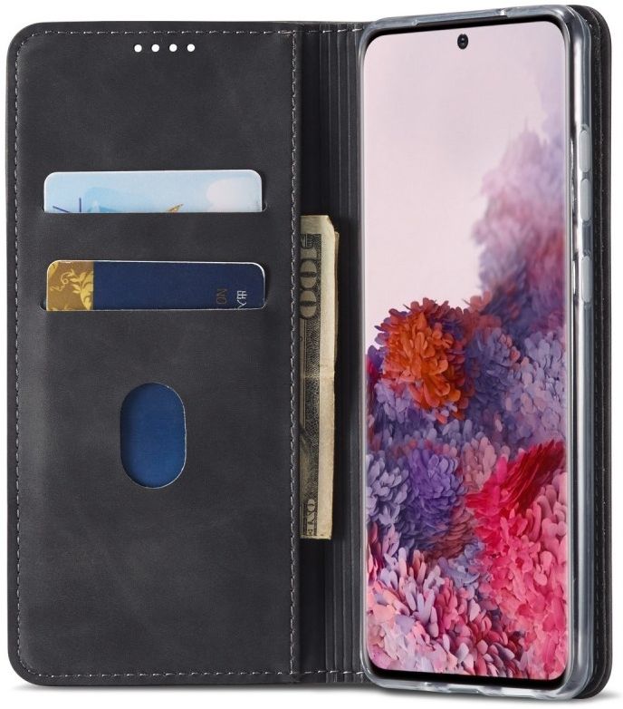 Samsung Galaxy S20 Plus Hoesje Retro Bookcase met Kaarthouder Zwart afbeelding 17