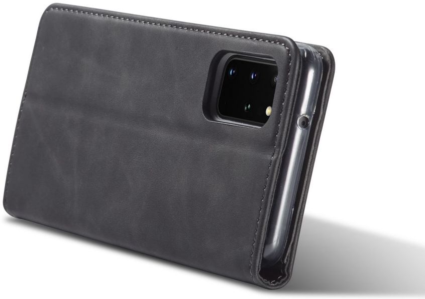 Samsung Galaxy S20 Plus Hoesje Retro Bookcase met Kaarthouder Zwart afbeelding 3