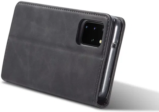 Samsung Galaxy S20 Plus Hoesje Retro Bookcase met Kaarthouder Zwart afbeelding 3