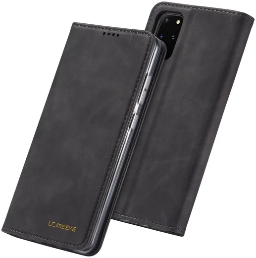 Samsung Galaxy S20 Plus Hoesje Wallet Bookcase Kunstleer Zwart afbeelding 7