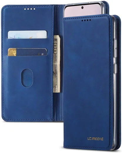 Samsung Galaxy S20 Plus Hoesje Wallet Bookcase Kunstleer Blauw afbeelding 17
