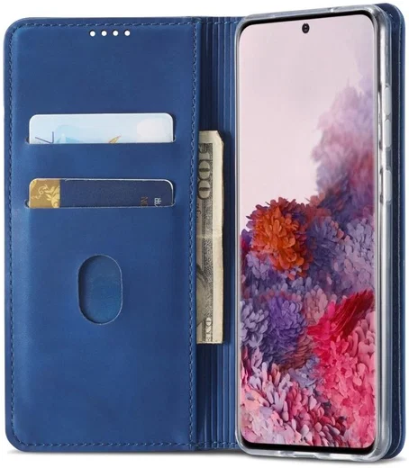 Samsung Galaxy S20 Plus Hoesje Wallet Bookcase Kunstleer Blauw afbeelding 1
