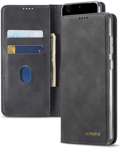 Samsung Galaxy S20 Ultra Hoesje Wallet Bookcase Kunstleer Zwart afbeelding 16