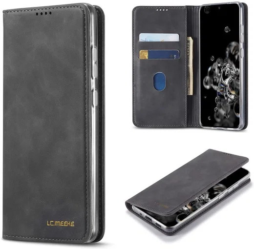 Samsung Galaxy S20 Ultra Hoesje Wallet Bookcase Kunstleer Zwart afbeelding 17