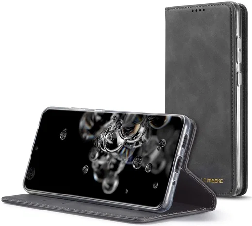Samsung Galaxy S20 Ultra Hoesje Wallet Bookcase Kunstleer Zwart afbeelding 18