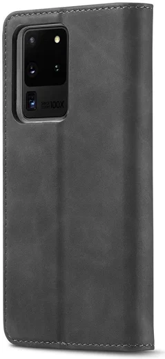 Samsung Galaxy S20 Ultra Hoesje Wallet Bookcase Kunstleer Zwart afbeelding 2