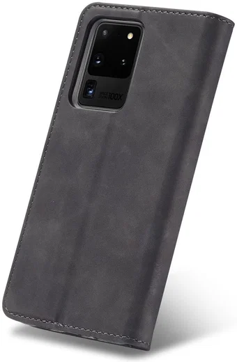 Samsung Galaxy S20 Ultra Hoesje Wallet Bookcase Kunstleer Zwart afbeelding 9