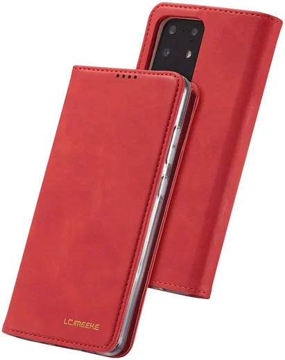 Samsung Galaxy S20 Ultra Hoesje Wallet Bookcase Kunstleer Rood afbeelding 8