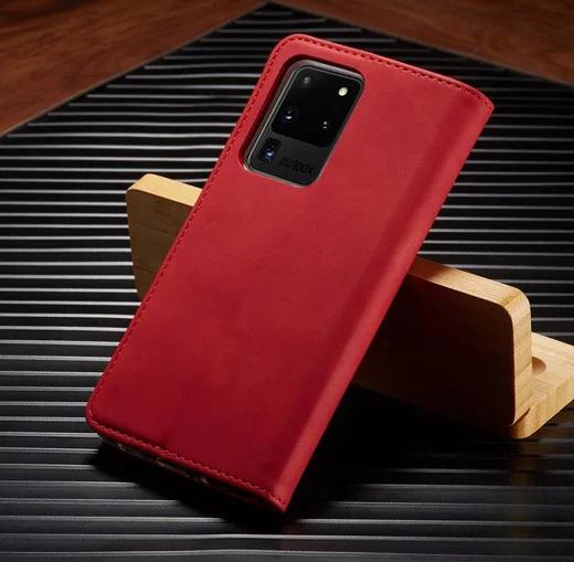 Samsung Galaxy S20 Ultra Hoesje Wallet Bookcase Kunstleer Rood afbeelding 11