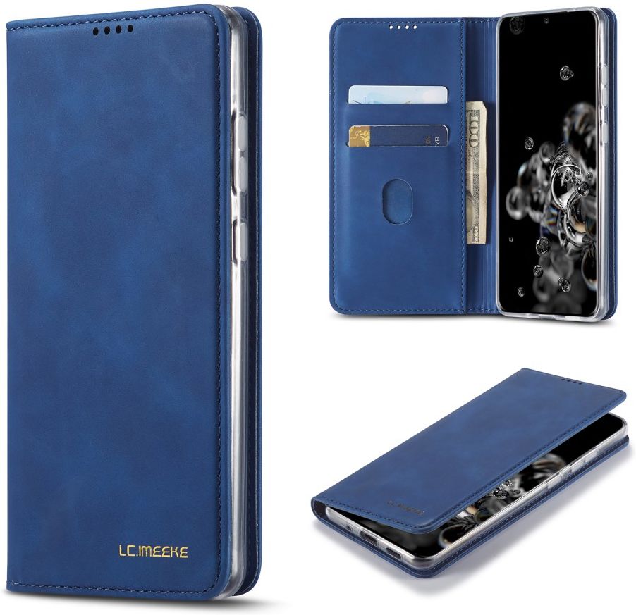 Samsung Galaxy S20 Ultra Hoesje Wallet Bookcase Kunstleer Blauw afbeelding 16